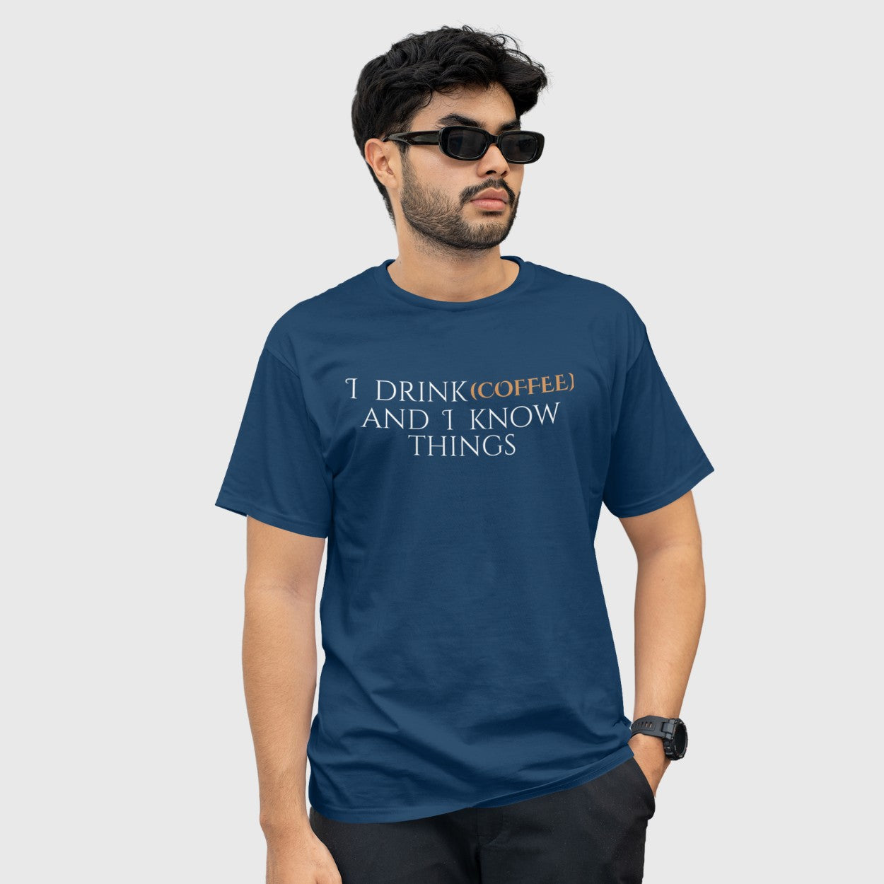 Coffee lover apparel – humorous caffeine game of thrones quote graphic tee