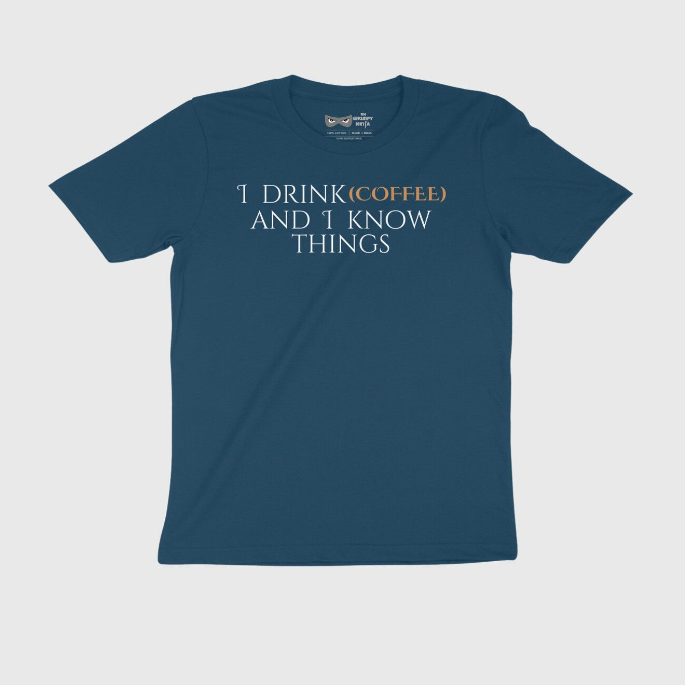 Pop culture inspired coffee T-shirt with witty quote