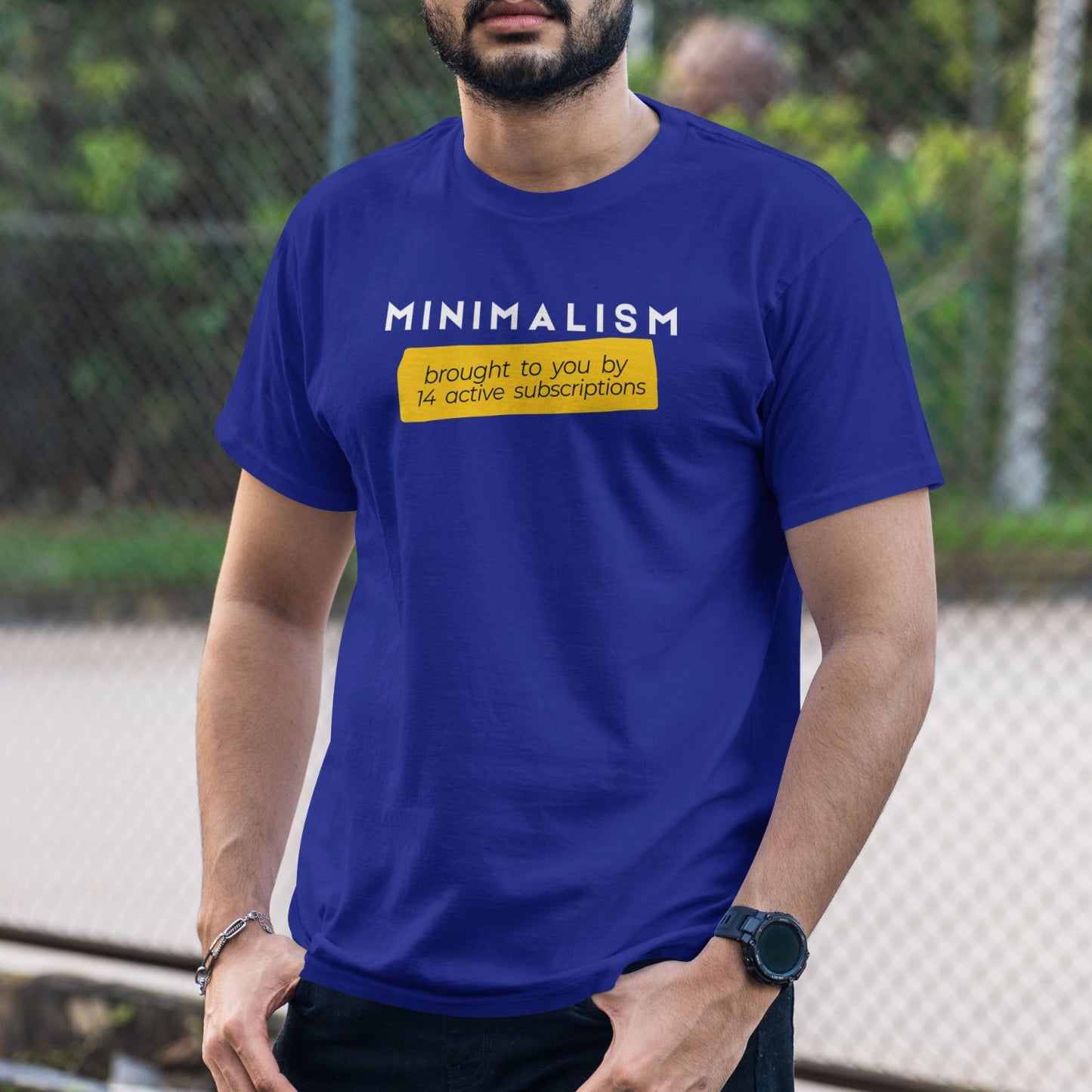 Sarcastic everyday tee in blue color by The Grumpy Ninja