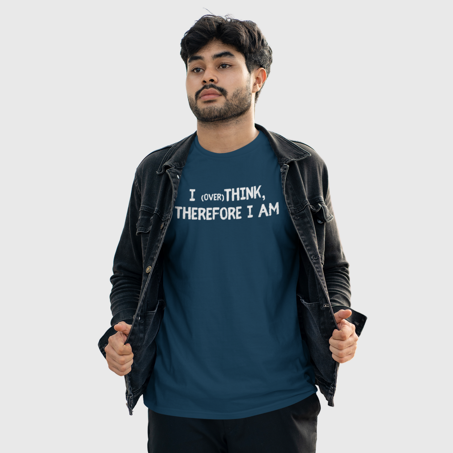 I overthink therefore I am unisex T-shirt