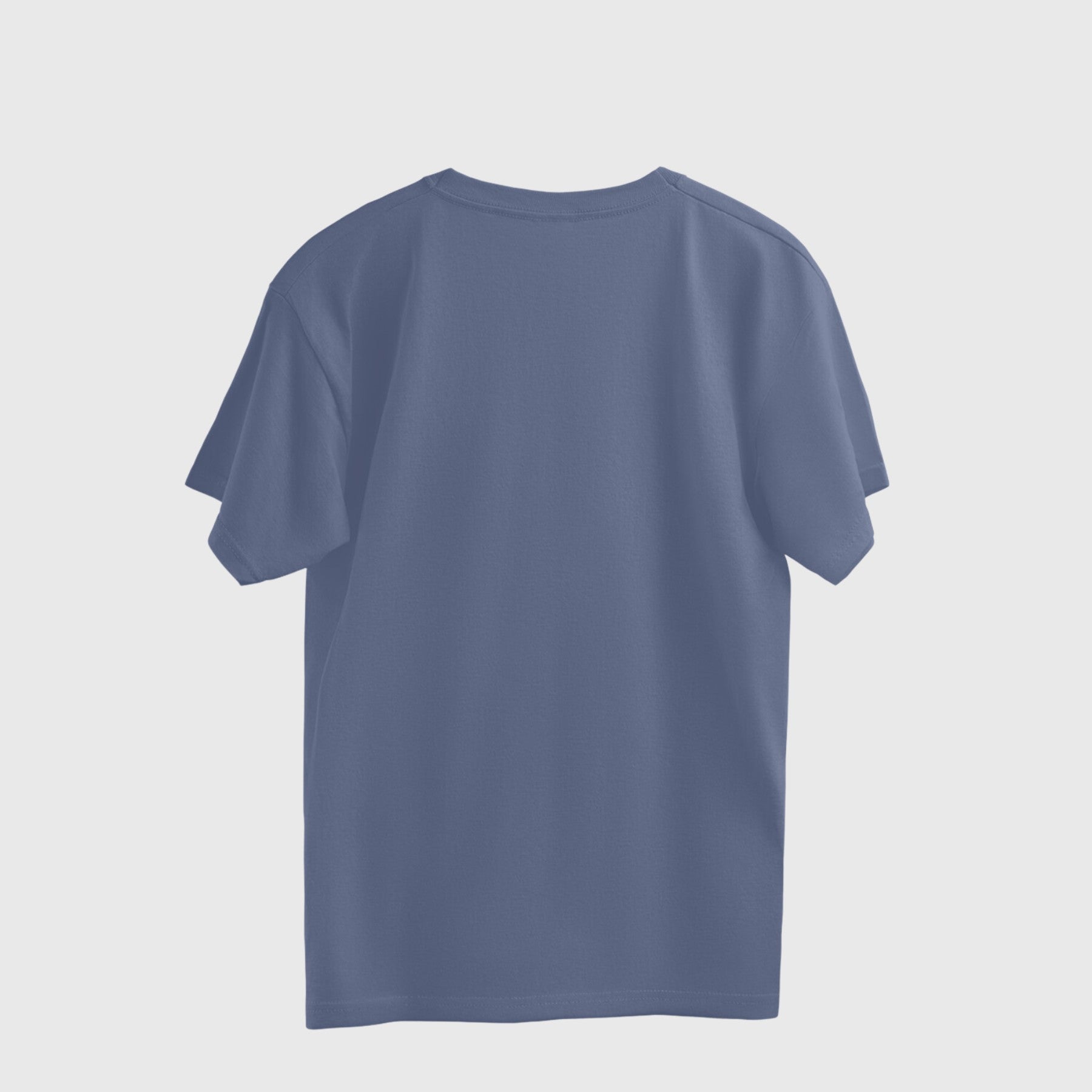Back view of funny coffee lover t-shirt showing witty “Running Out of Coffee” quote design.