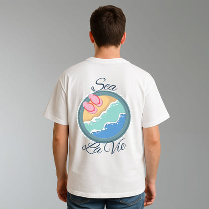 Travel graphic t-shirt for beach lovers, soft cotton oversized fit by The Grumpy Ninja.