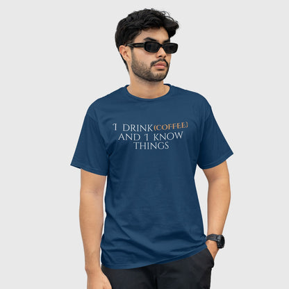 Coffee lover apparel – humorous caffeine game of thrones quote graphic tee