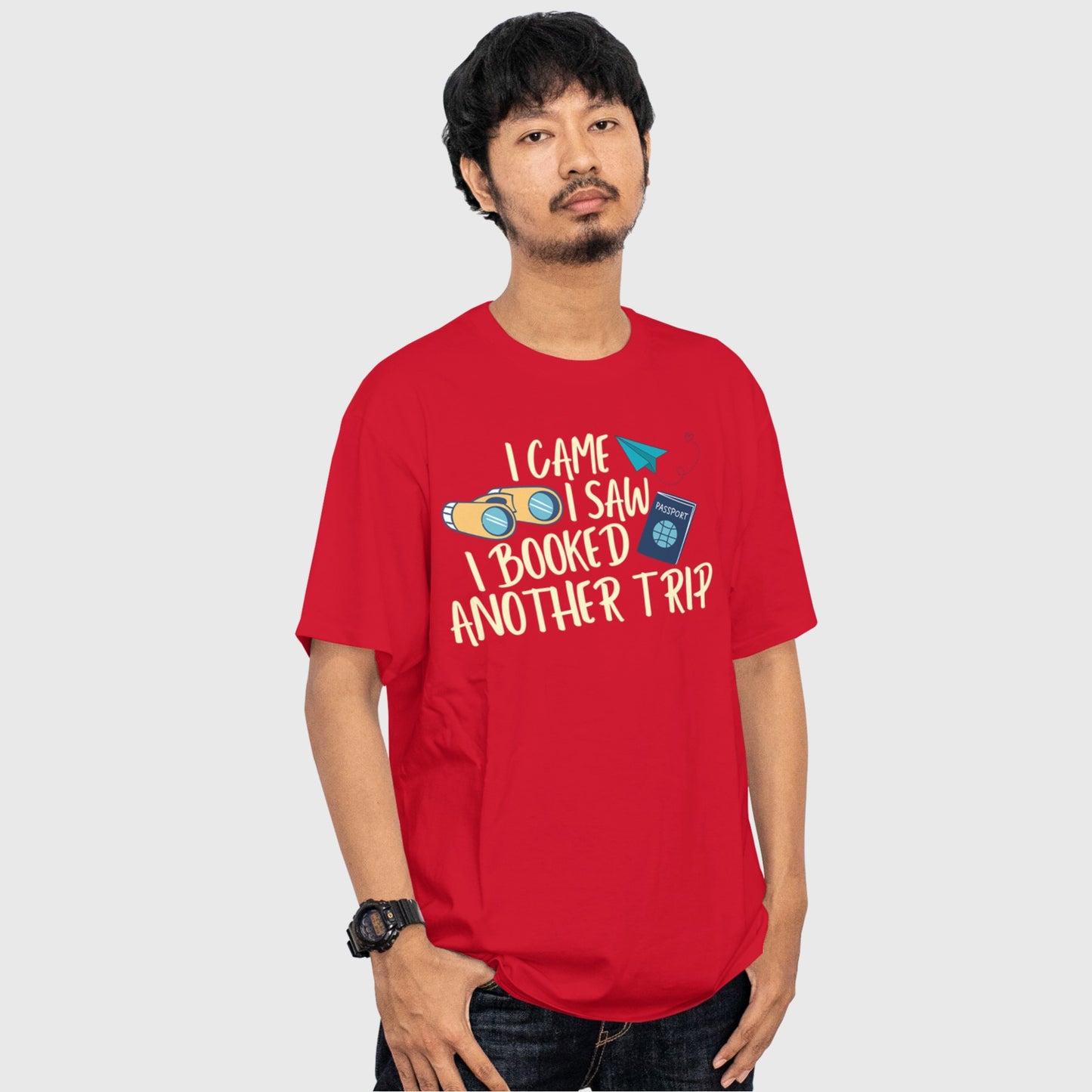Funny travel clothing with quote about booking another trip by The Grumpy Ninja