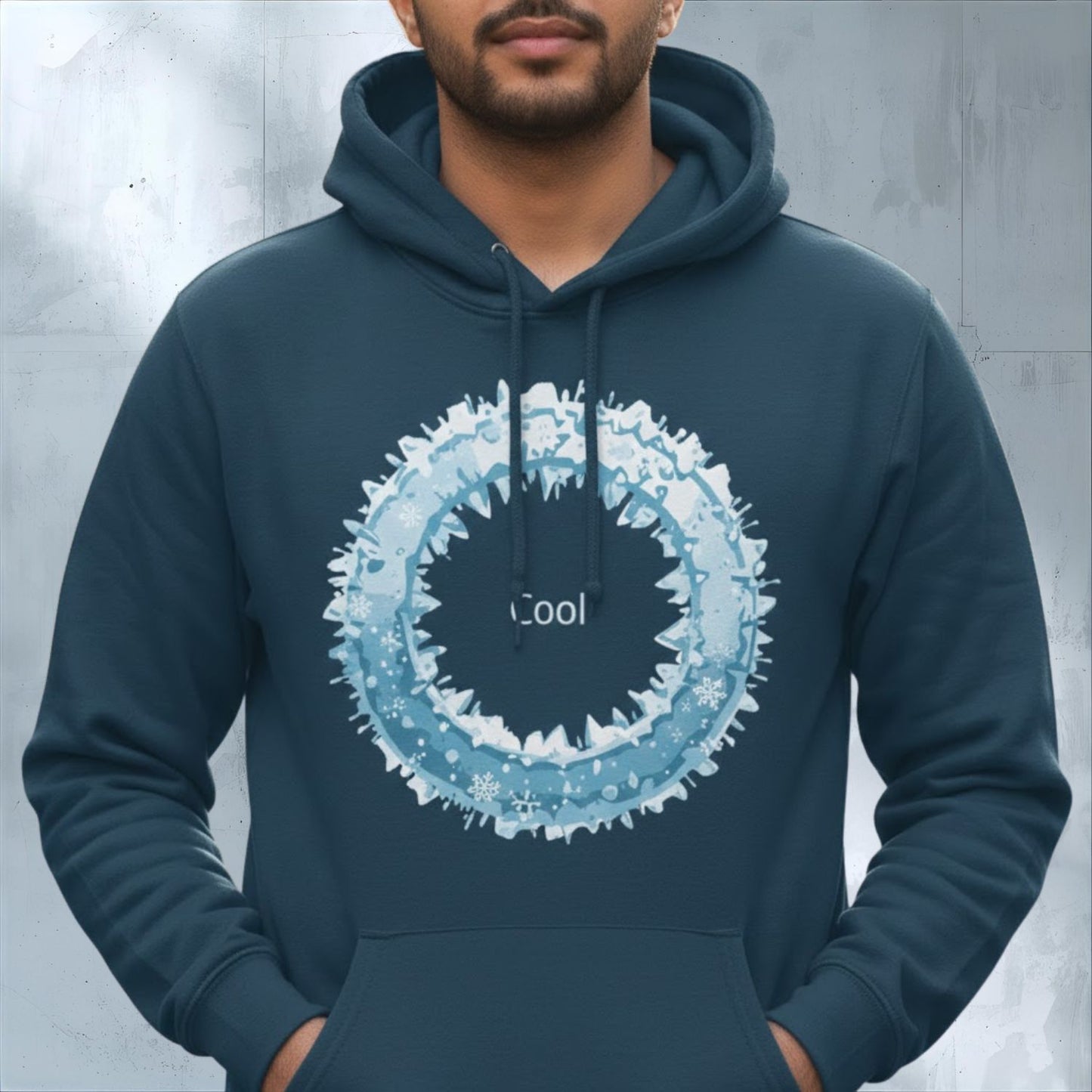 unisex warm winter hoodie with soft cozy fleece for cold weather with "cool" written on it 