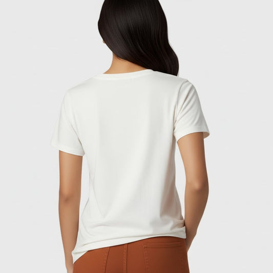 dystopian t shirt with Orwell inspired office humor quote printed in bold black text