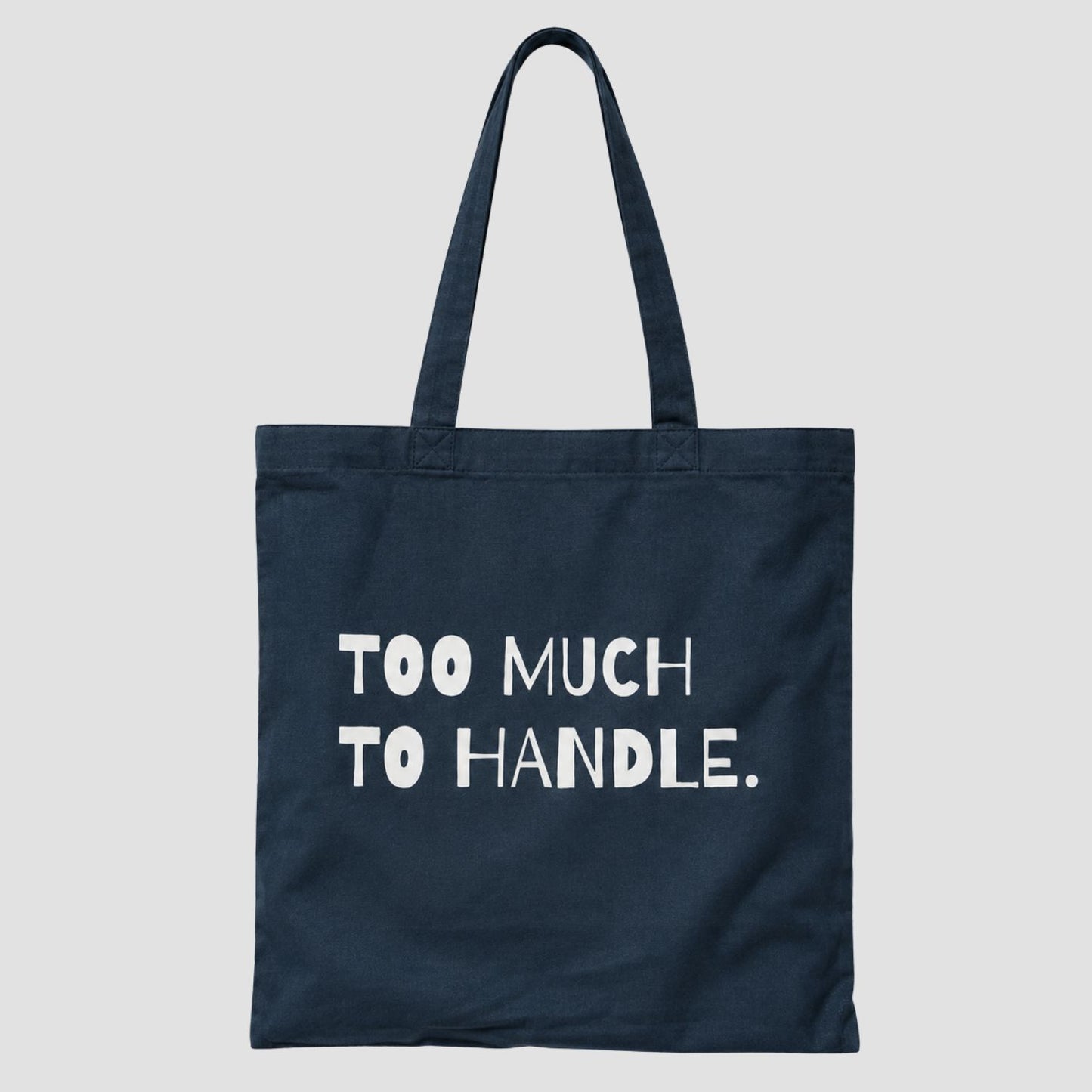 Funny canvas tote bag designed for carrying everyday essentials