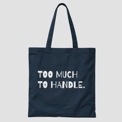 Funny canvas tote bag designed for carrying everyday essentials