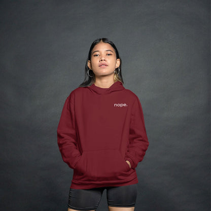 oversized warm hoodie styled for cold weather layering