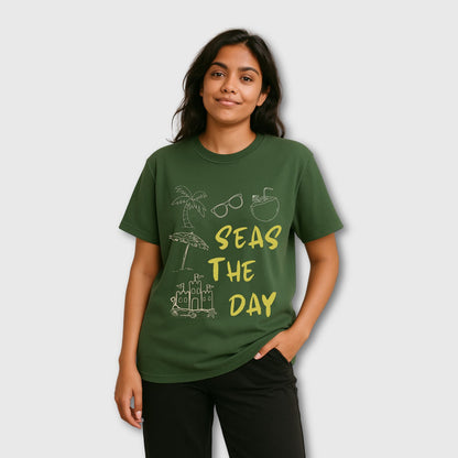 Oversized travel t-shirt for men and women — perfect for summer travel and beach vacations.