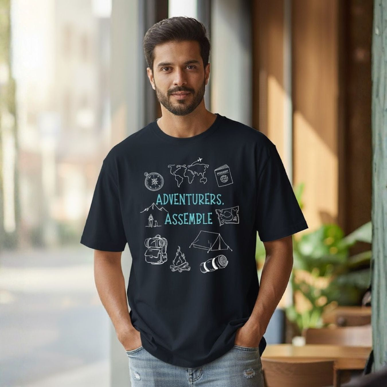 Funny travel shirt with oversized fit — made for spontaneous adventures and escapes by The Grumpy Ninja